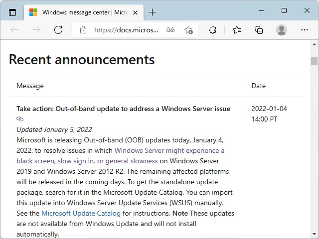 同社のサポートページ