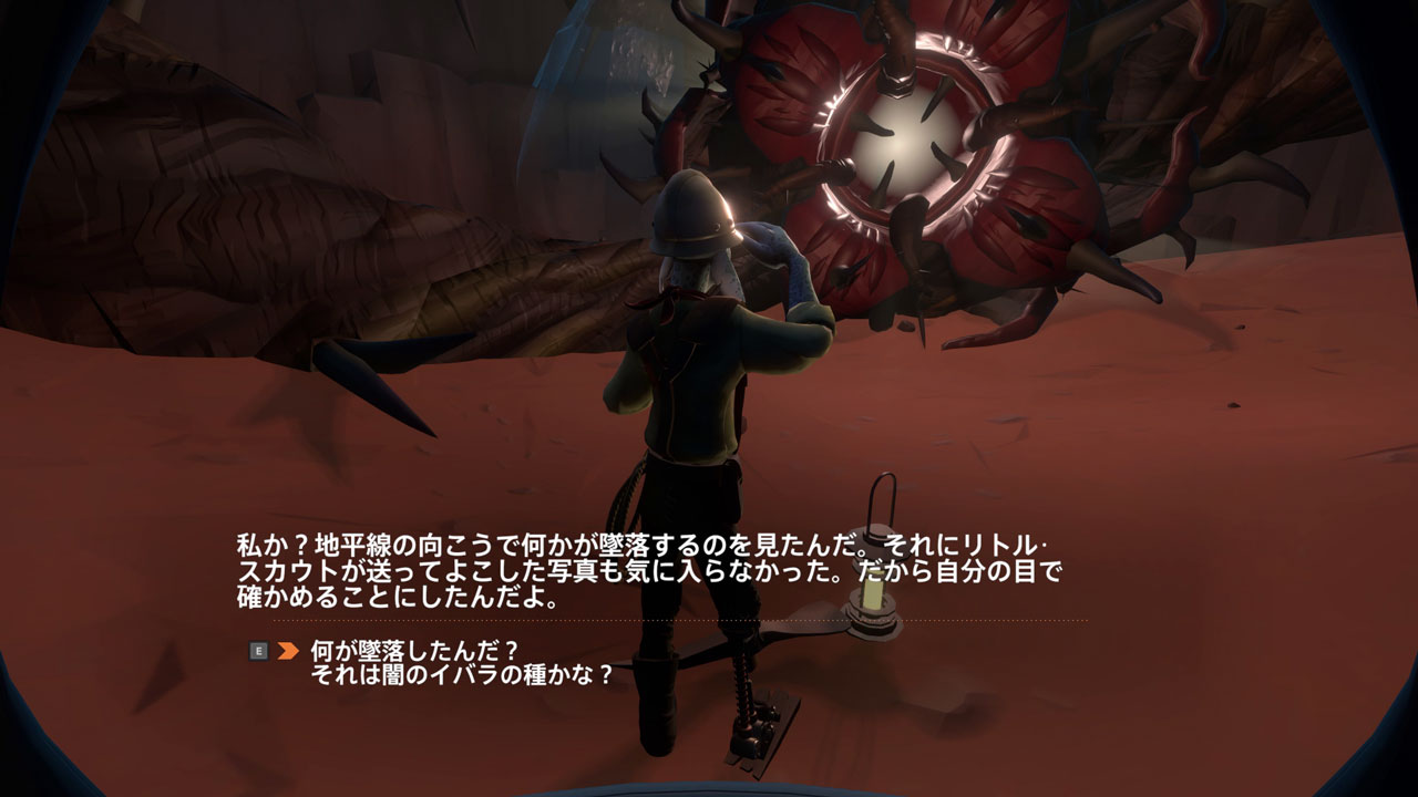 「木の炉辺」に落下したものを見に来た