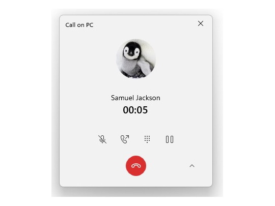 「スマホ同期」アプリの新しい通話画面