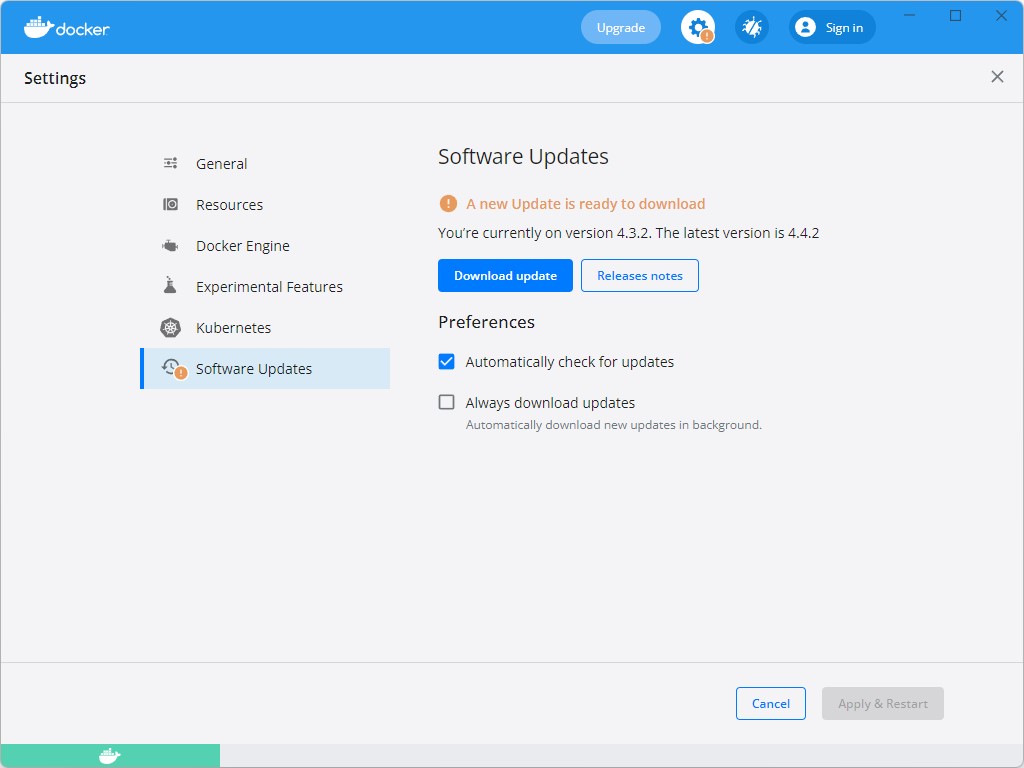 「Docker Desktop 4.4.2」が公開