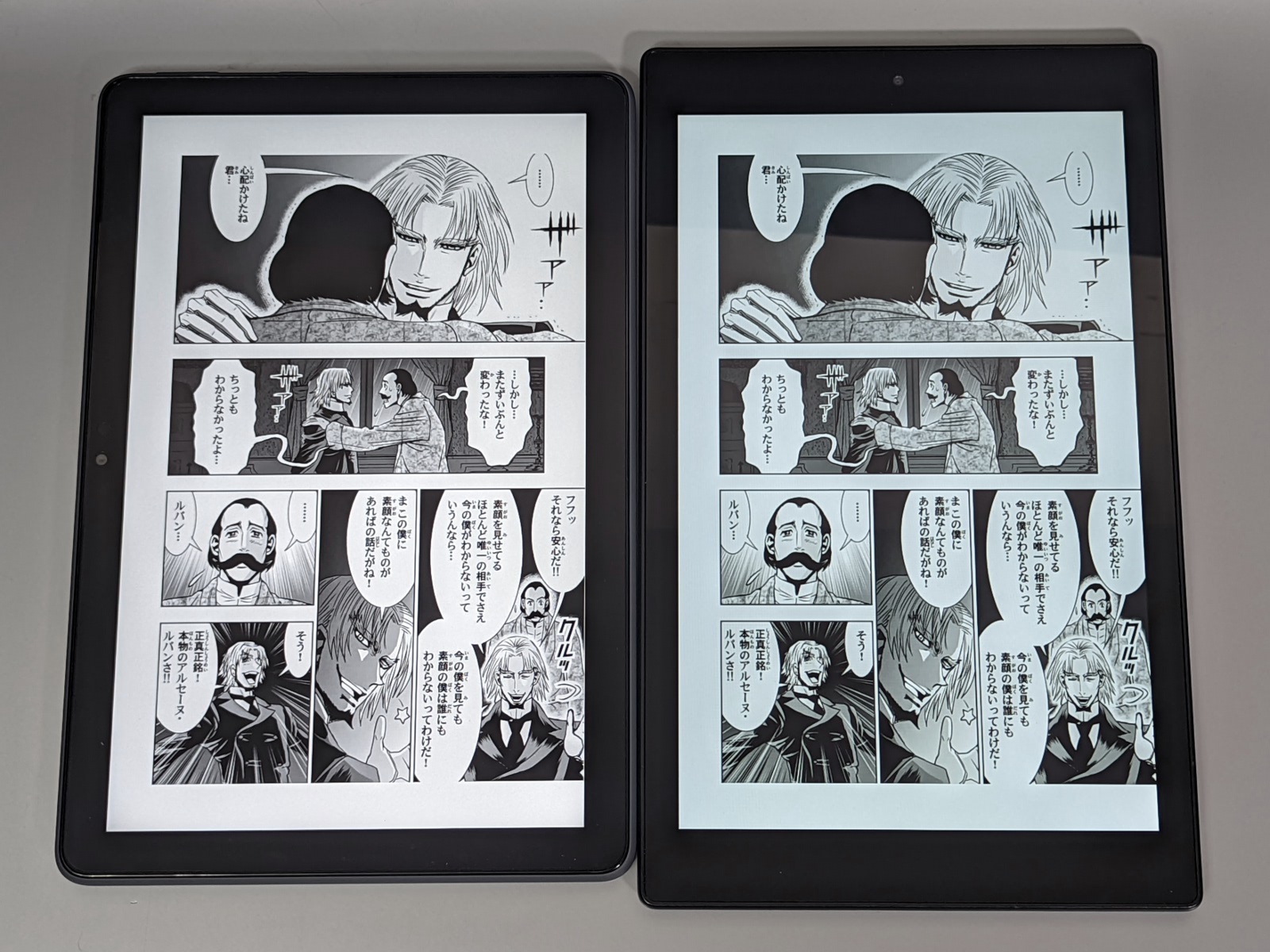 最新の第11世代（左）のみ、インカメラの配置の関係で、それ以前のモデルよりも背が低く、逆に横幅が広い。ただし画面のサイズはまったく同じだ（右は第5世代モデル）