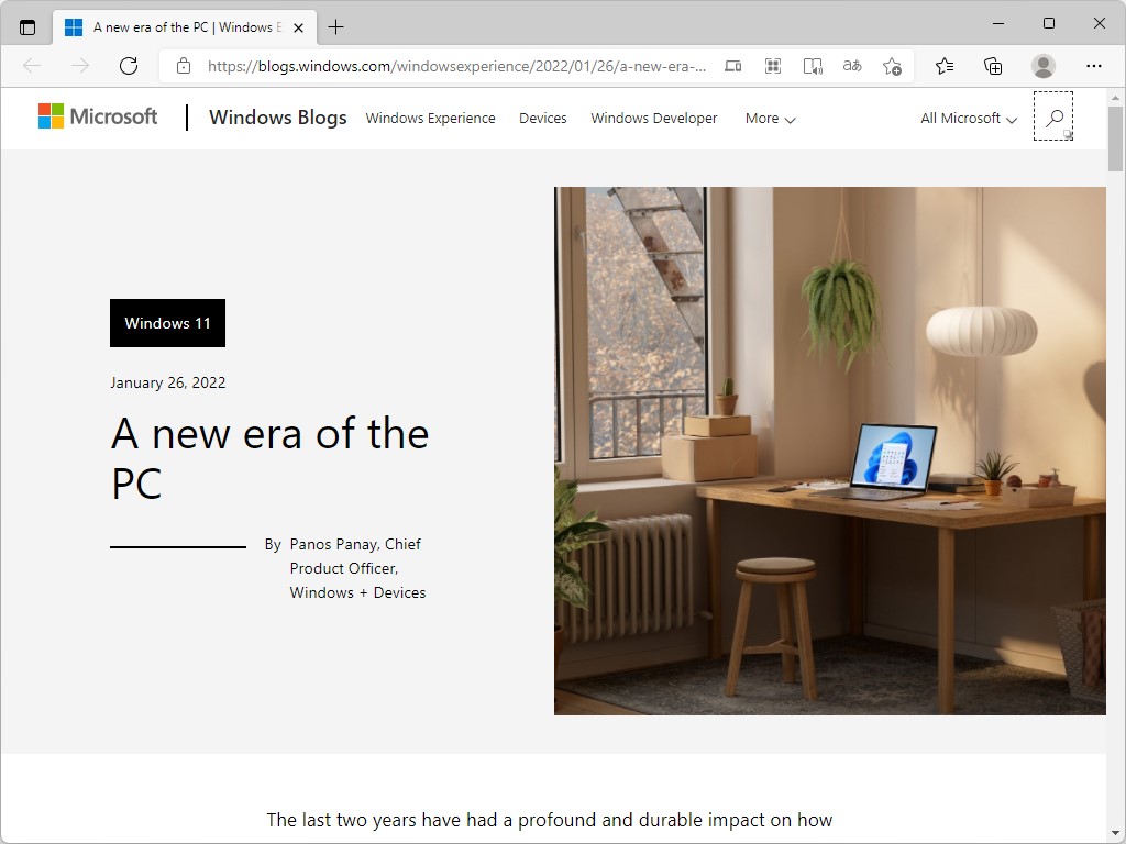 公式ブログ「Windows Experience Blog」