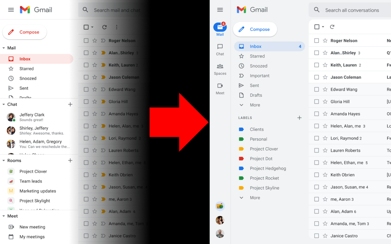 「Gmail」の画面が新デザインに！