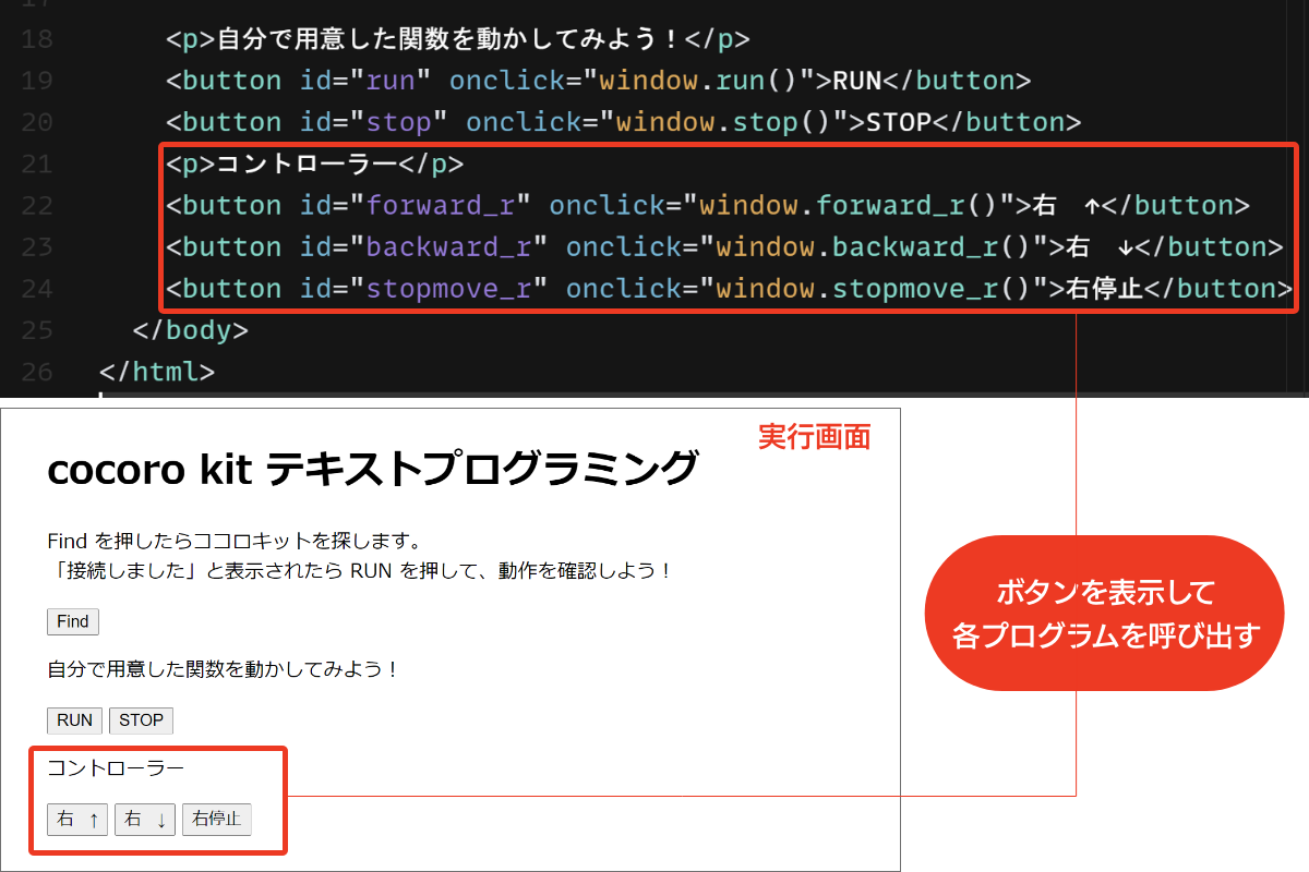 右のコントローラーになるボタンが3個追加された