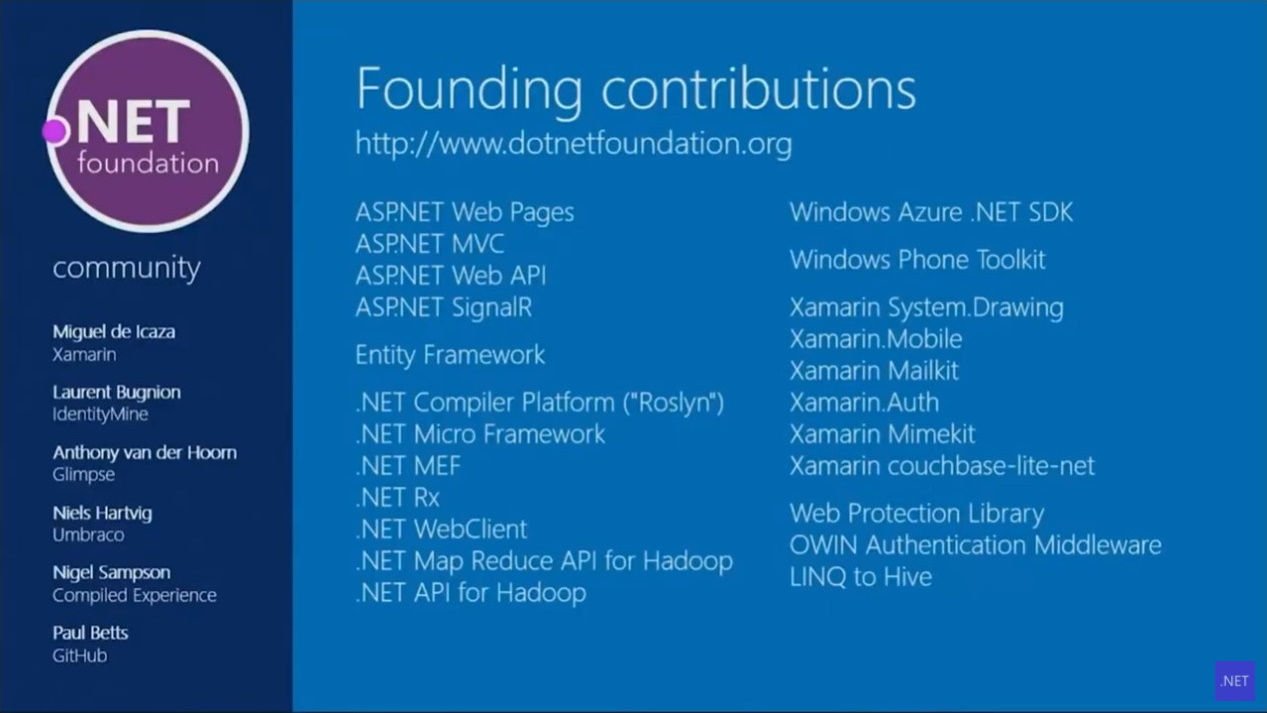 .NET Foundationの設立。.NET開発プラットフォームはオープンソースとクロスプラットフォームへ大きく舵を切ることに