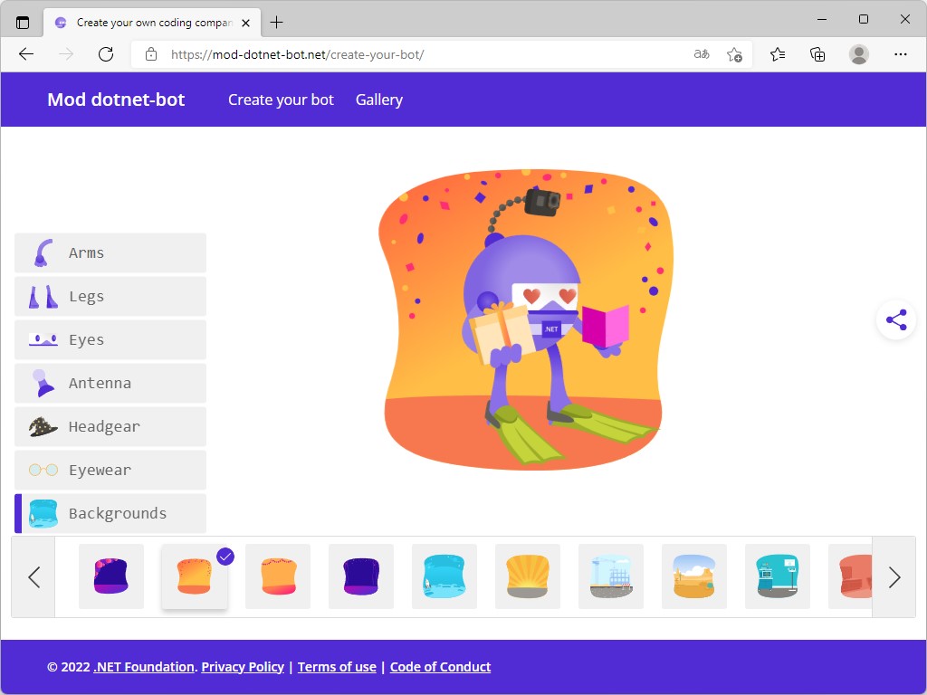 .NETコミュニティのマスコット「dotnet-bot」をカスタマイズするサービスも