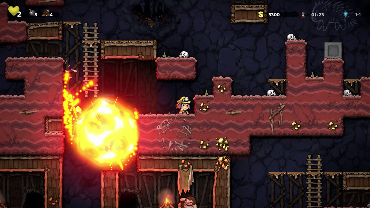 爆弾でフィールドを破壊して道を作れる