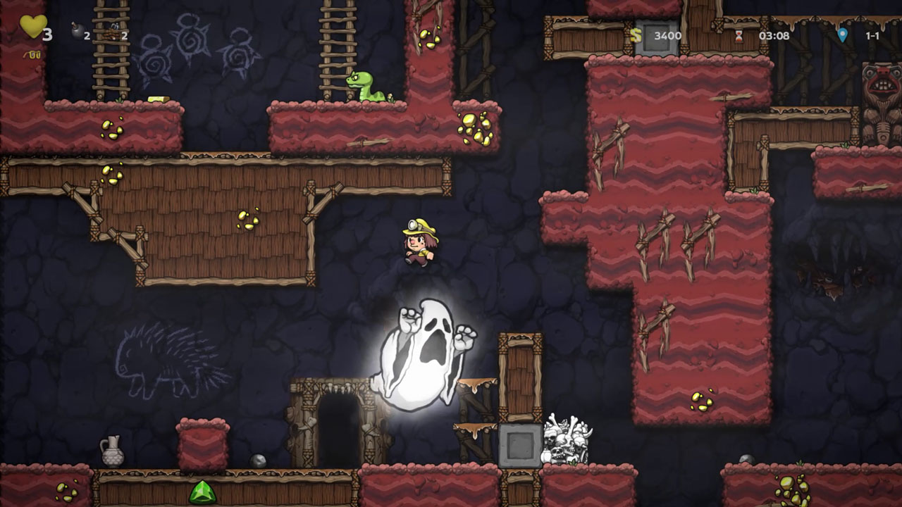 のんびり進んでいると幽霊が現れる。触れると即死