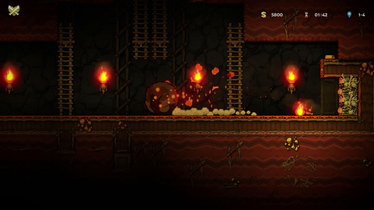 やっとの思いで進んだ1-4で、ボスらしきものに遭遇したかと思ったら即死