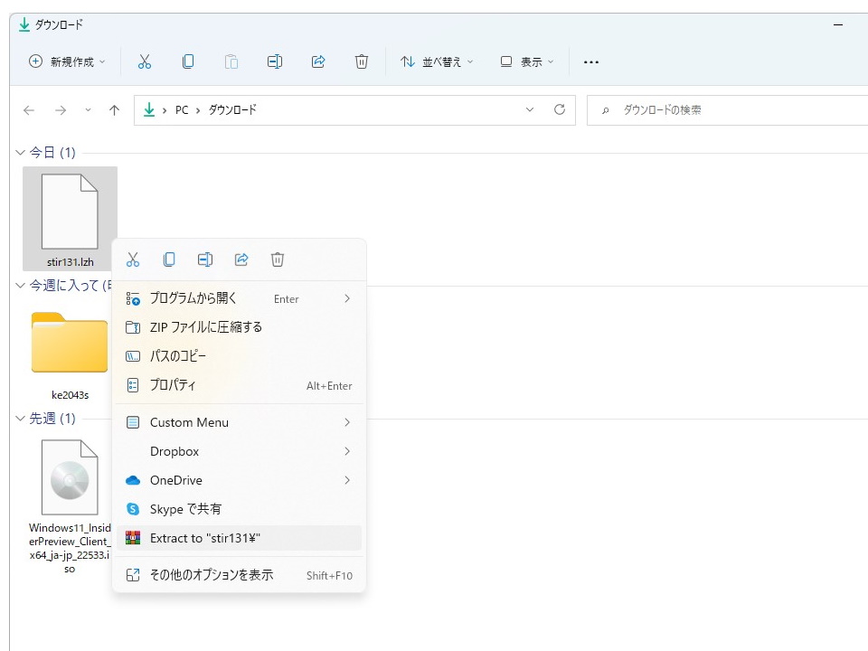 配布形式は今どき珍しいLZH