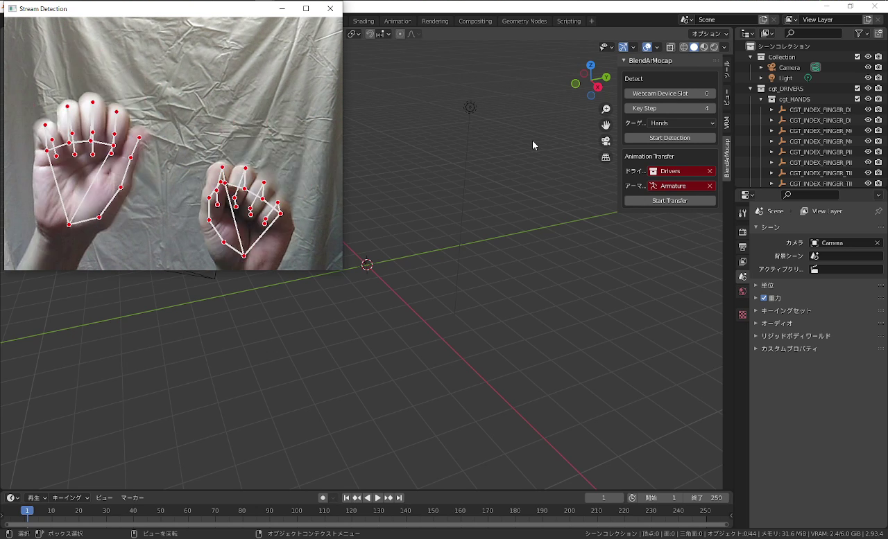 Stream Detectionウインドウ