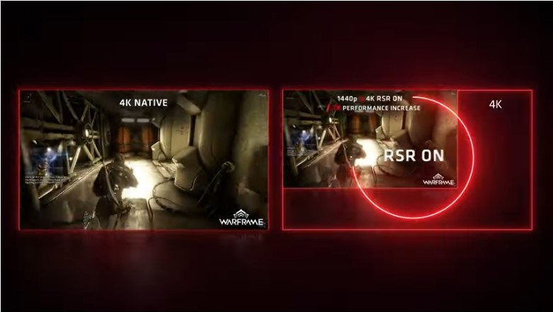 ゲーム側の解像度を落とし、それをアップスケールしてゲームを高速化する「Radeon Super Resolution」。ゲーム側の対応が不要で、クオリティもほとんど損なわれない