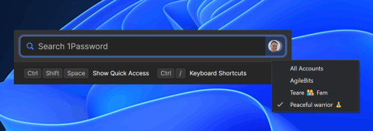 ［Ctrl］＋［Shift］＋［Space］キーで呼び出せるクイックアクセス