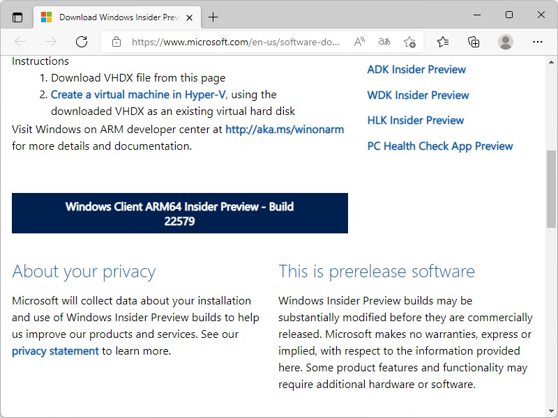 プレビュー版「Windows 11 on ARM」の仮想マシンも利用可能