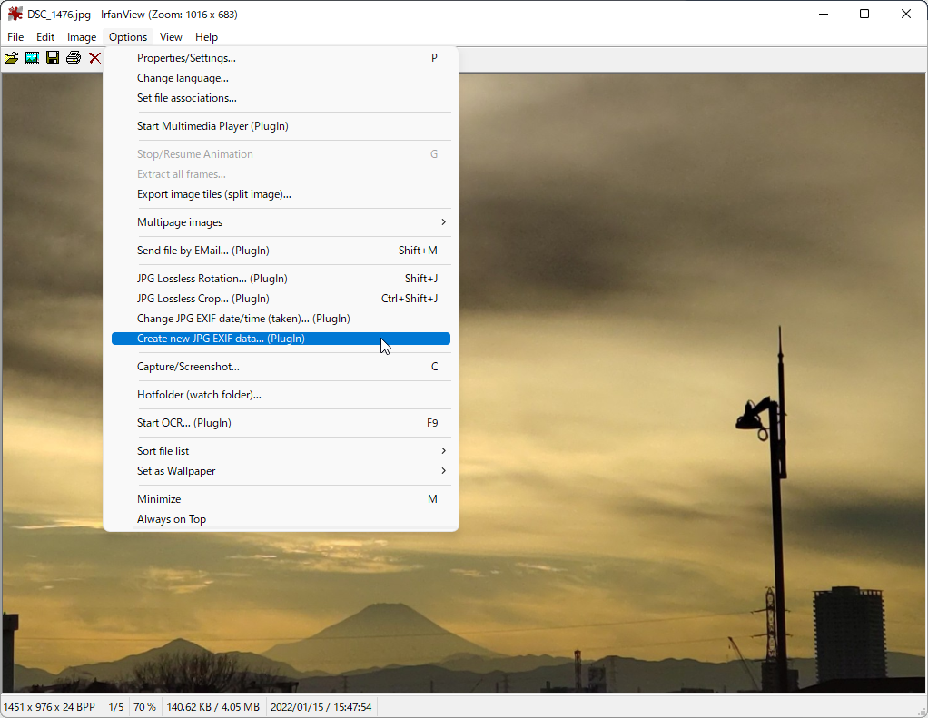 新規のExifデータを作成して埋め込めるように