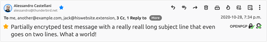 メッセージヘッダー