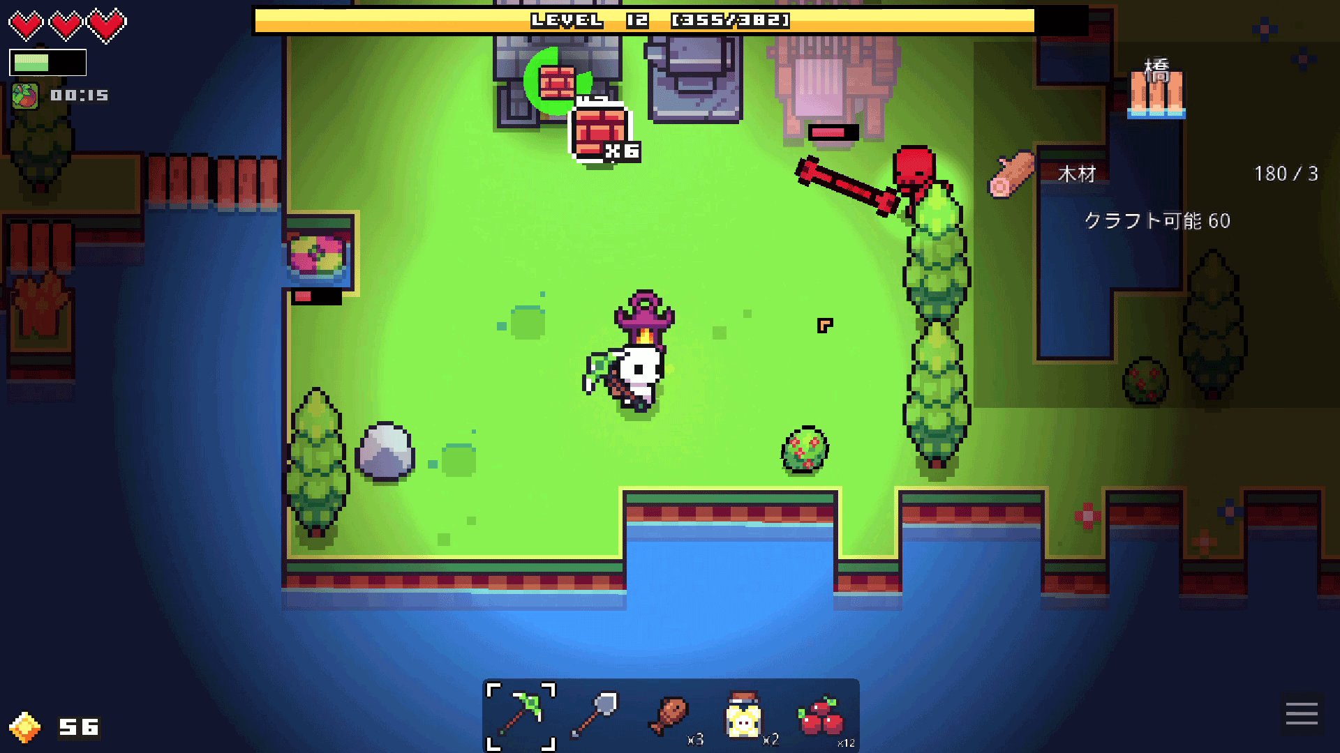 モンスターとの戦いも。せっかく設置した装置を壊しに来る