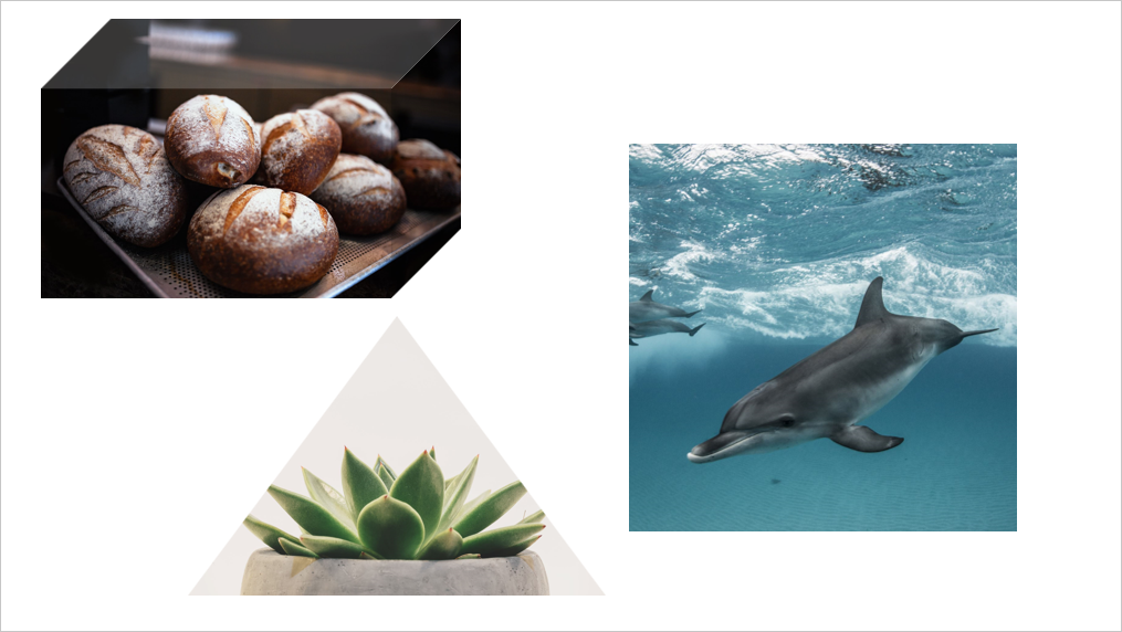 「トリミング」の機能で、ある程度は自由な形に切り抜き可能