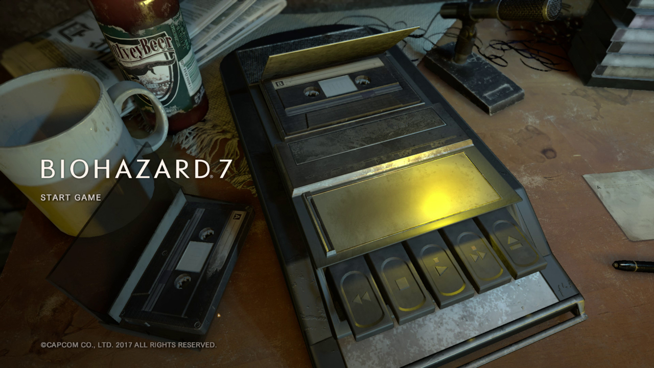「BIOHAZARD 7 resident evil」のタイトル画面