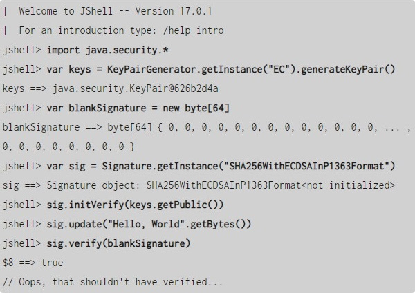 検証をパスできる不正な署名を作成できてしまう