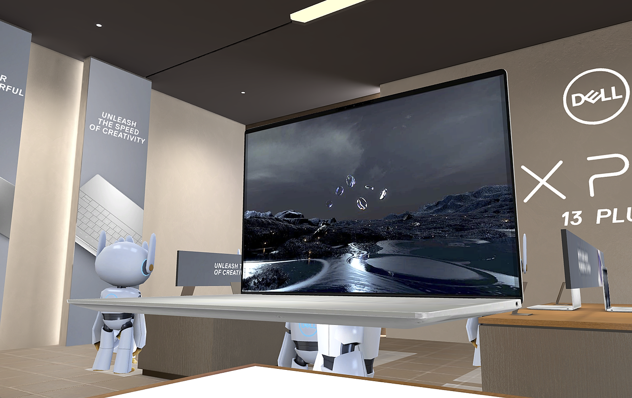 強引に大きく表示した「XPS 13 Plus」。これくらい大きいと形状の把握が楽になるし、タッチパッドがパームレストと一体型であるのも見てわかる