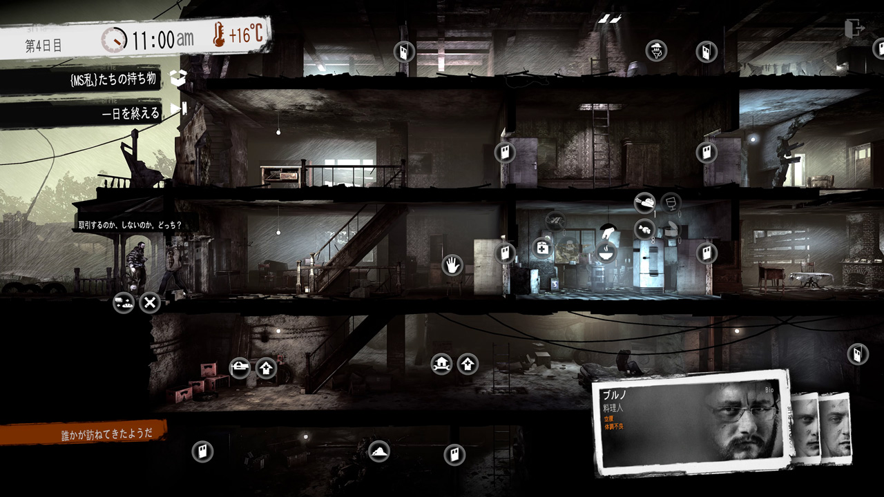 外から人がやってきた。必要なものがあれば物々交換で手に入れられる