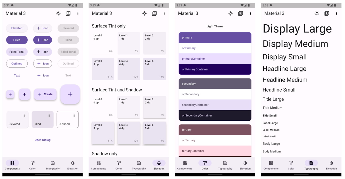「Material Design 3」への対応