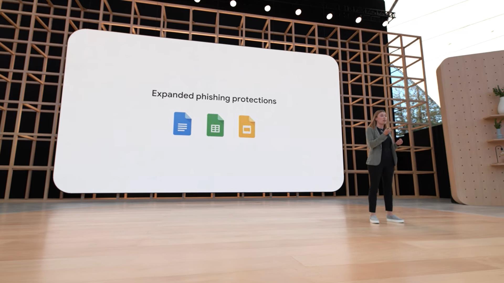 「Google I/O 2022」。「Gmail」にて提供されているフィッシング保護機能を「Google ドキュメント」、「スライド」、「スプレッドシート」に拡大すると発表