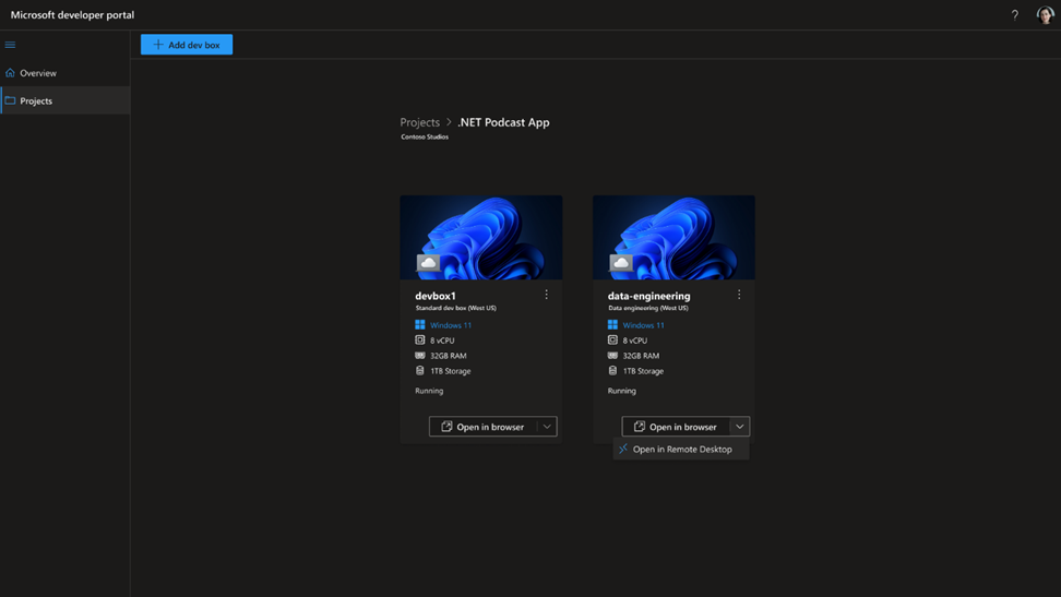 「Microsoft Dev Box」