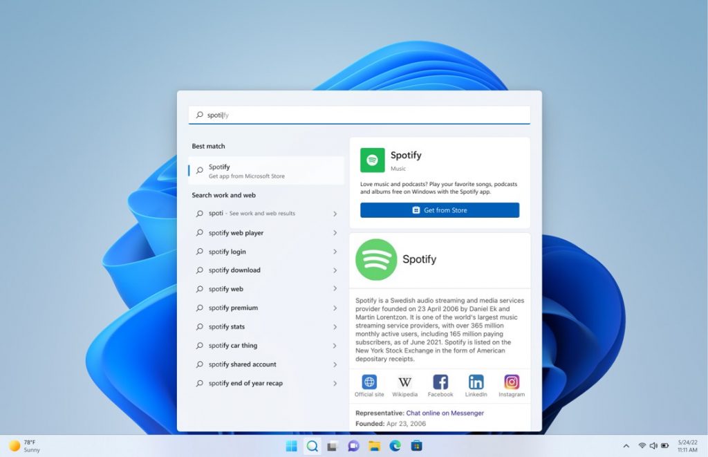 ［スタート］画面で「Microsoft Store」掲載アプリの名前を検索すると、検索結果にアプリのカードが表示されるように