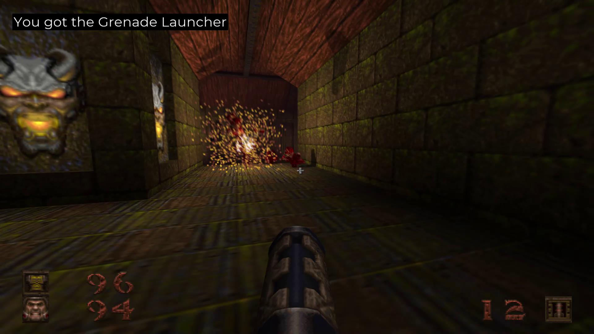 爆風で多数の敵を吹き飛ばすグレネードランチャー