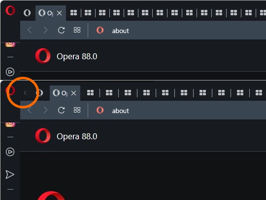 タブの水平スクロール機能を導入した「Opera 88」 - 窓の杜