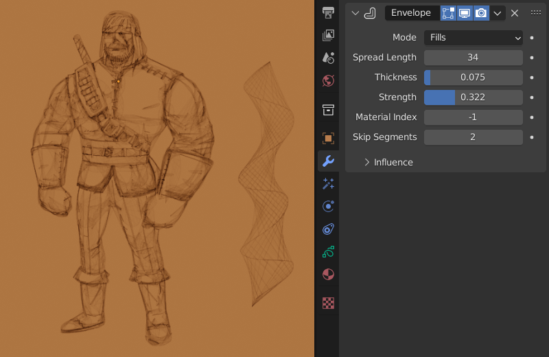 「エンベロープ」モディファイヤー