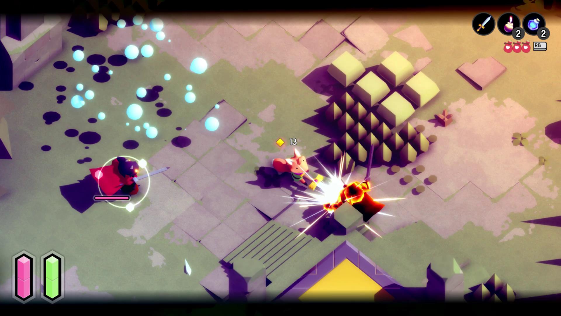 敵を攻撃して倒す、基本的なアクションはシンプル