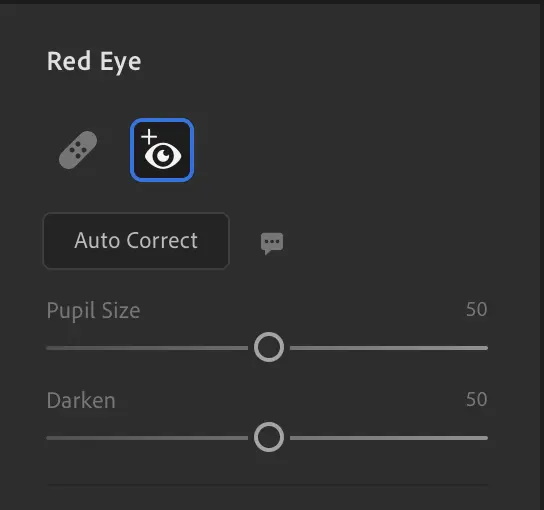 AIによる自動赤目補正機能も