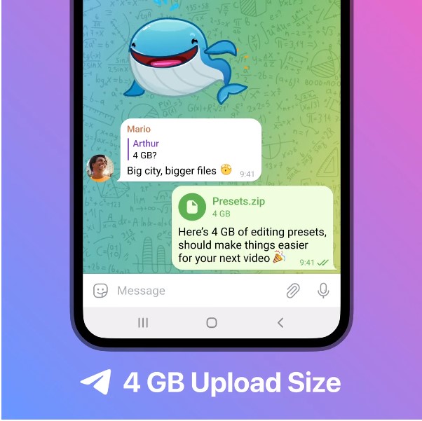 最大4GBのアップロード