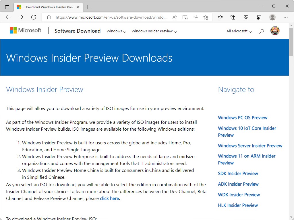 無事ダウンロードページが現れたら下の方にページをスクロール