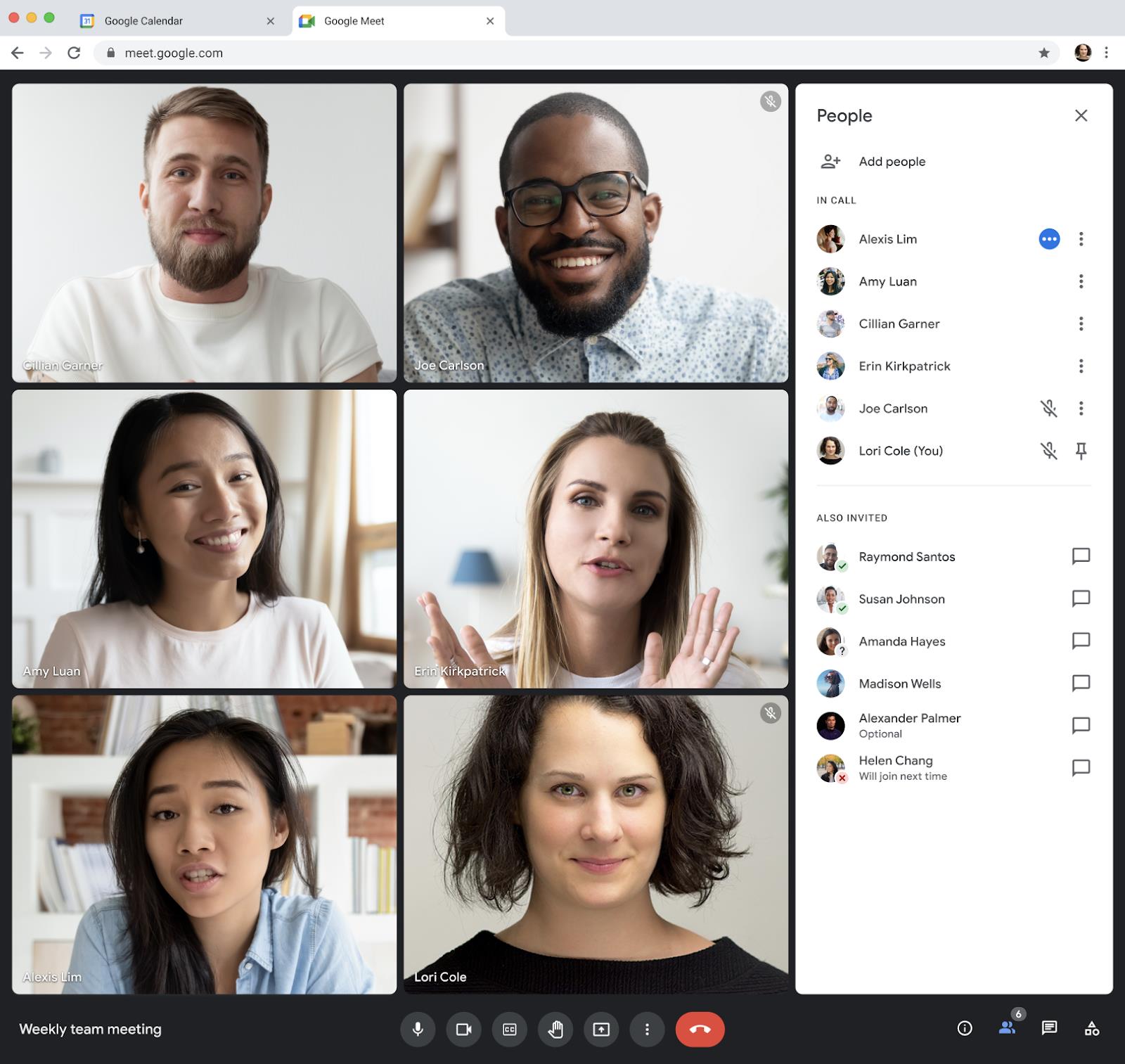 「Google Meet」にまだ出席していない人とその出欠可否の一覧表示を追加