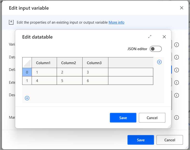 一部データ型では専用の編集ツールも提供される