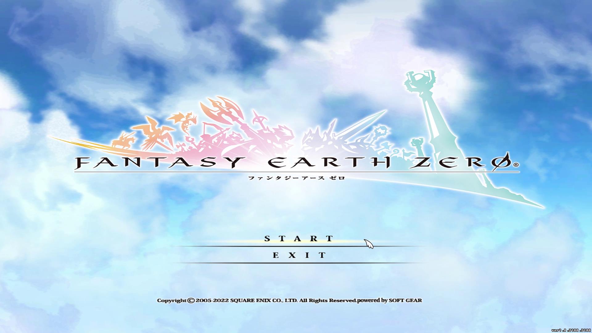 「ファンタジーアース ゼロ」のタイトル画面