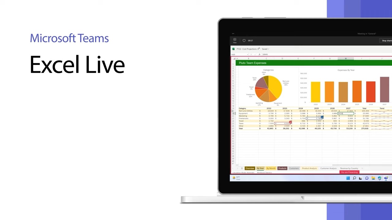 Microsoft、「Microsoft Teams」の新機能「Excel Live」を発表