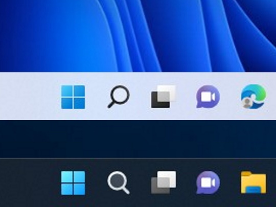  現行の［検索］ボタン（上）と最新プレビュー版の［検索］ボタン（下）