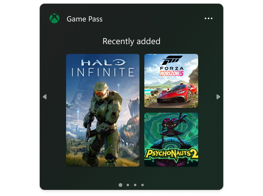 「Game Pass」ウィジェットがプレビューとして発表