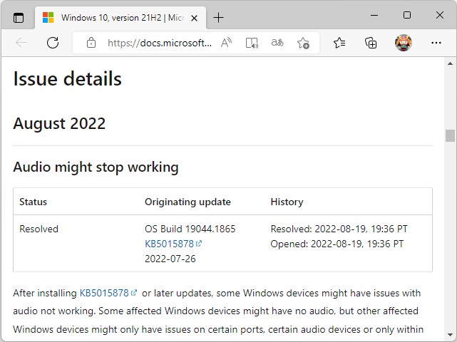 同社のドキュメントサイトにおけるアナウンス