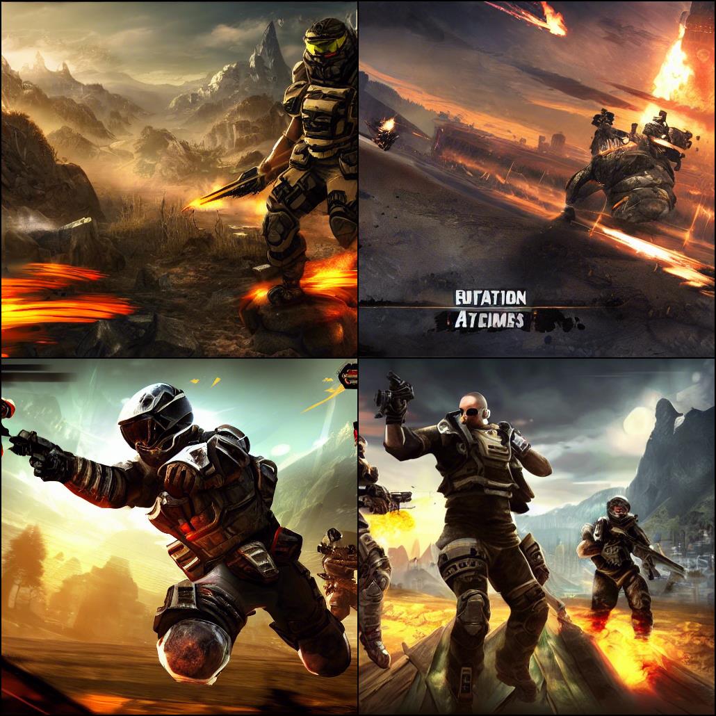 マスターチーフかな？ アクションゲームといえばこういうの、と学んでいるのがわかる