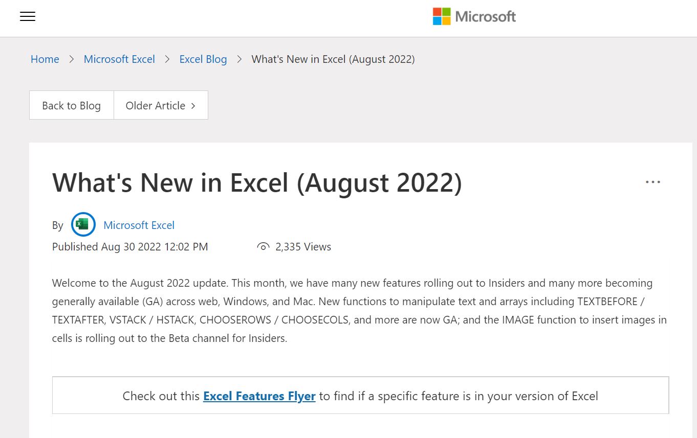 Excelに大規模な機能追加 ～Microsoftが8月の更新まとめを発表