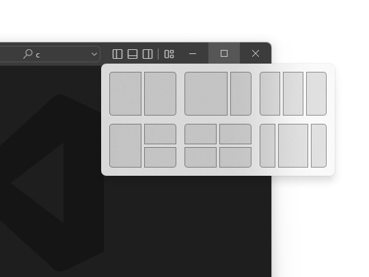 Windows 11の「スナップ レイアウト」に対応