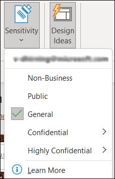 秘密度ラベルの適用