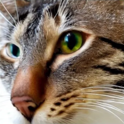 「キラキラ瞳の猫」の指示で生成された画像
