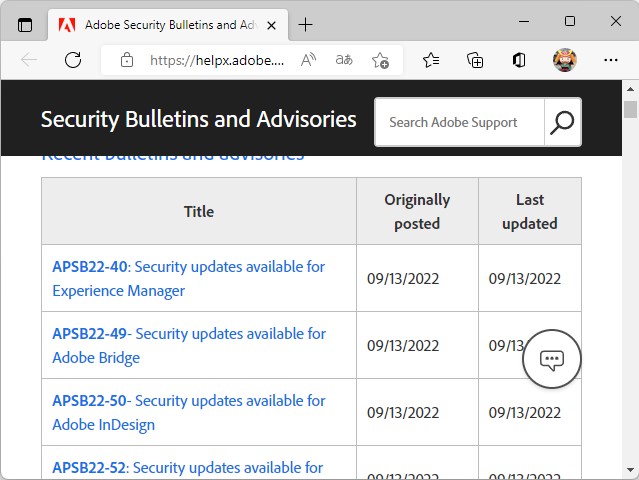 同社のセキュリティ情報ページ